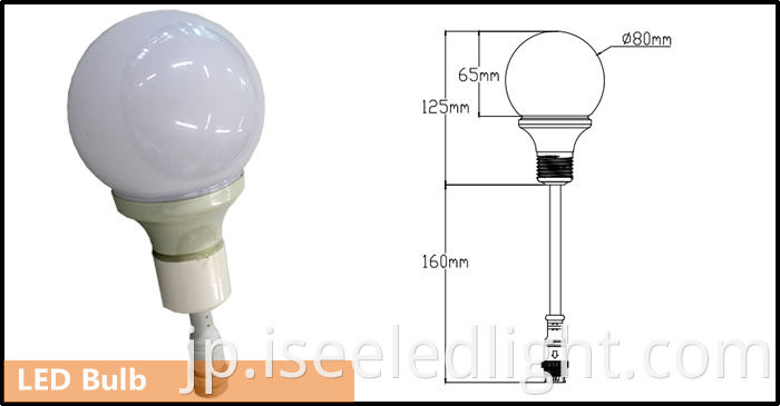 3D bulb size